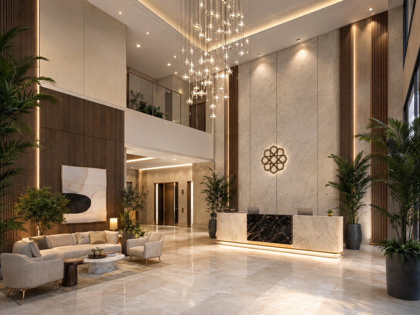 Luxury home exterior at dusk